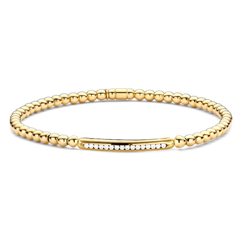 Pulsera Elástica de Diamantes y Oro Elástica Barra Sencilla Colette - ARMBäNDER