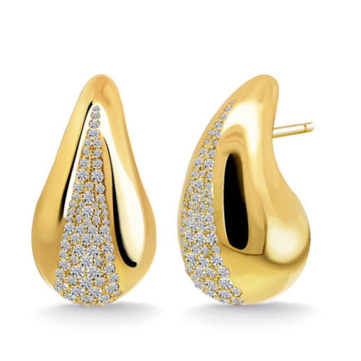 Pendientes Gota Agua Nochentera Diamantes - corto