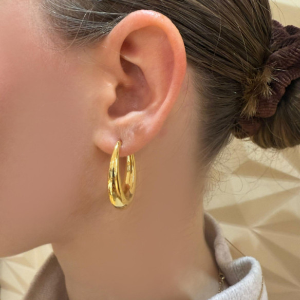 Pendientes Aro oval Nochentera 32mm - Ohrringe