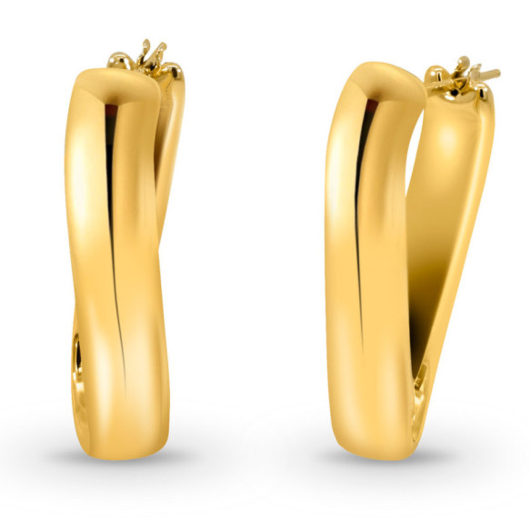 Pendientes Aro Cuadrado Nochentera 37mm - cortos