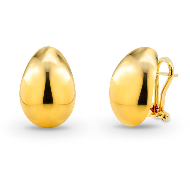 Pendientes Oro Ovalados Nochentera 18mm - Ohrringe