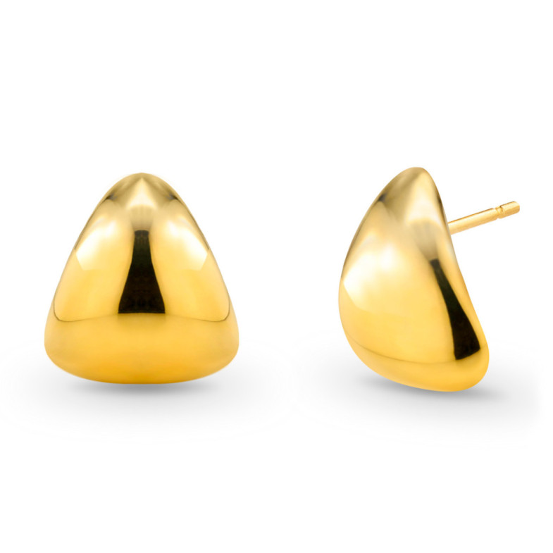 Pendientes Oro Triángulos Nochentera 19mm - cortos