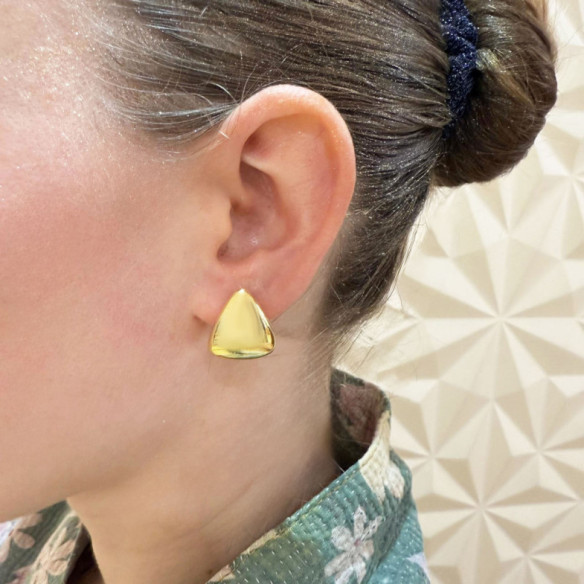 Pendientes Oro Triángulos Nochentera 19mm - shorts
