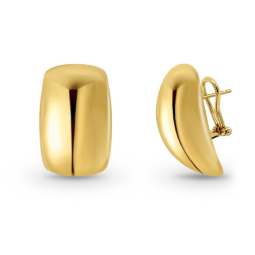 Square Gold Earrings Nochentera 23mm - Short