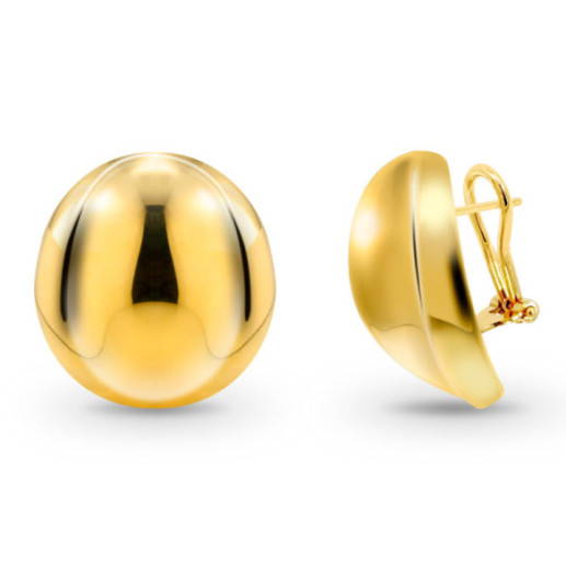 Pendientes Oro cóncavos Nochentera 25mm - Brincos