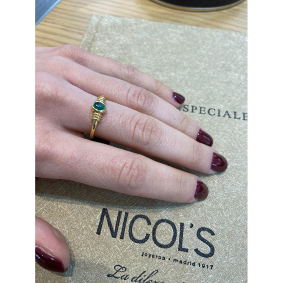 Oro anello smeraldo nuovo Vintage 533 - Smeraldo
