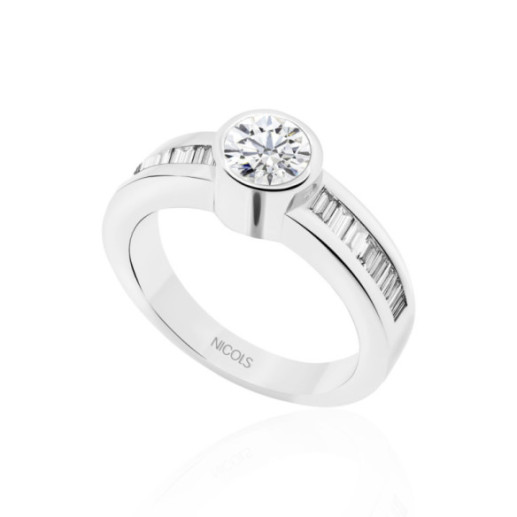 Anillo Diamantes Emily 0.85 Oro Blanco - Bagues de fiançailles d'anniversaire 2