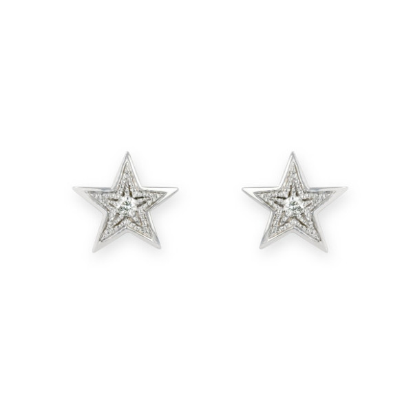 Pendientes Estrella Mini Details 0.04Ct - Pendientes de Diamantes