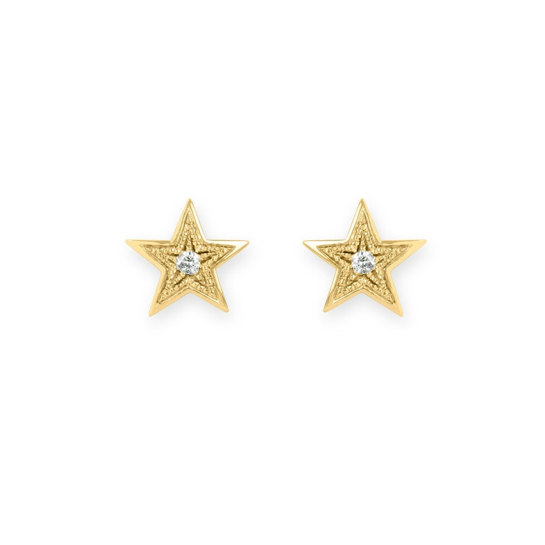 Star earrings 0.04ct MINI DETAILS - Diamond Earrings