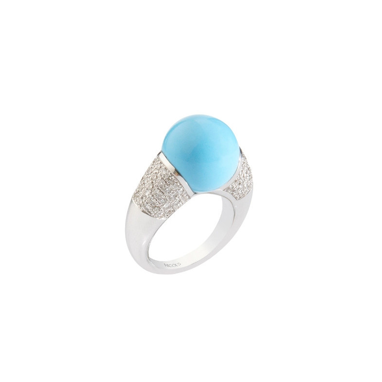 Türkis Kugelring - Schmuck