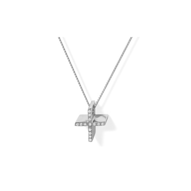 Diamonds Gold Cross CATHOLIC SIGN - Diamond Crosses