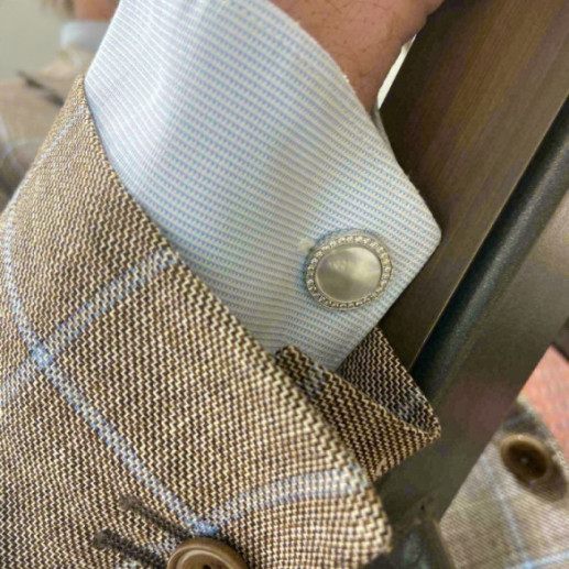 Gemelos De Oro Y Nácar Huomo - Gemelos de Boda