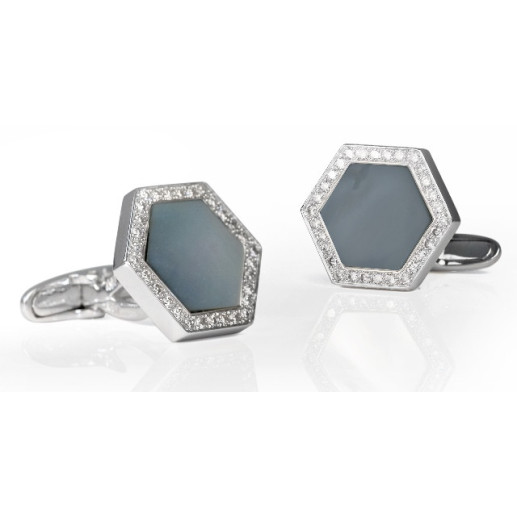 Gemelos Oro Y Diamantes Huomo - Gemelos de Boda 2