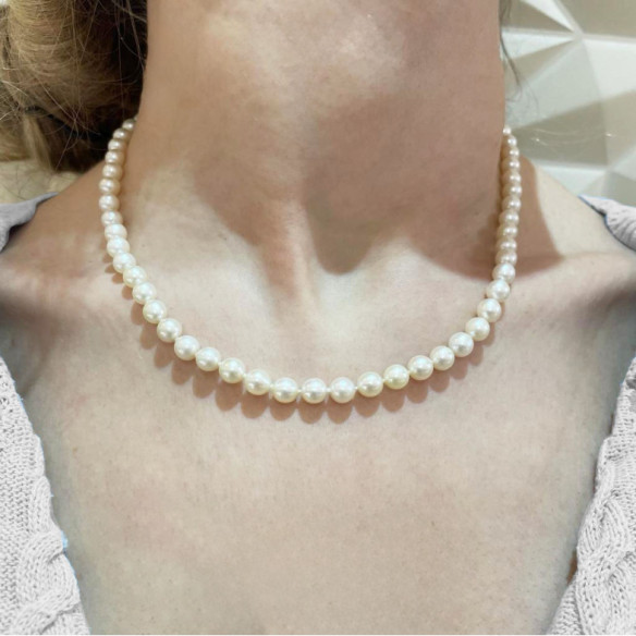 Collar Perlas 6-6.5mm Natural Cultivadas 43cm - COLLARES