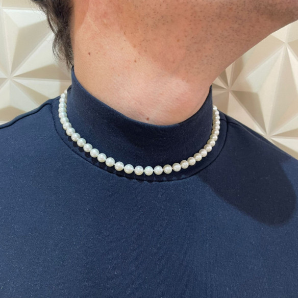 Collar Perlas 7-7.5mm Cultivadas Naturales - Pearl-Halsketten