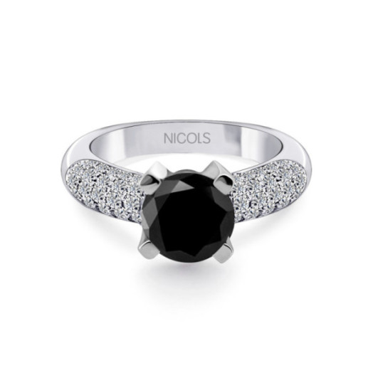 Anillo Diamante Negro Madonna Black Power 2.01Ct - Talla Brillante