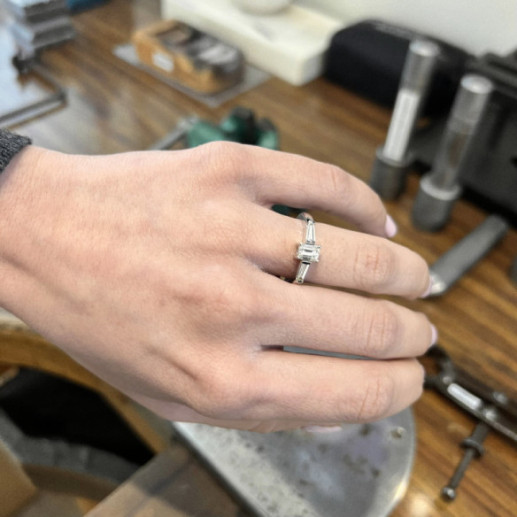 Anello Electra con diamanti 0,70 - Smeraldo 2