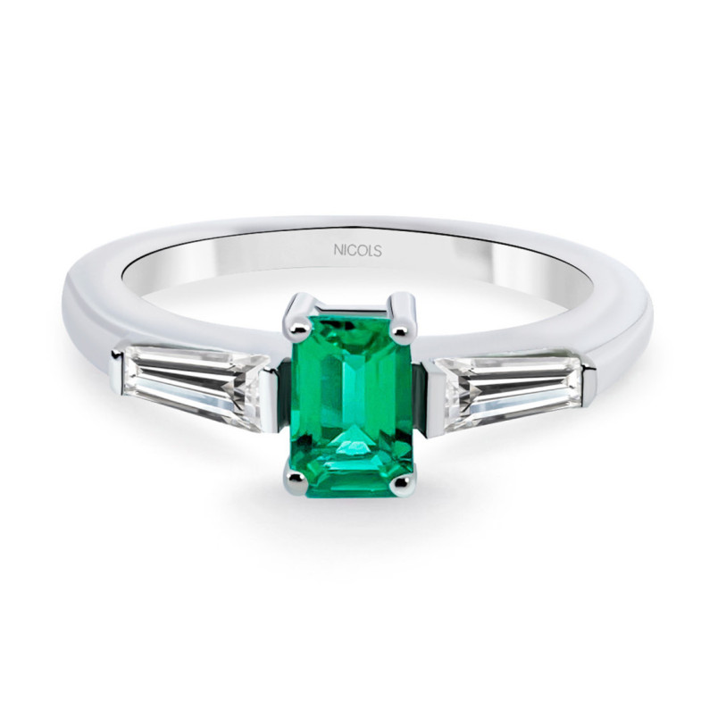 Electra Emerald Ring 0.60 - Emerald rings
