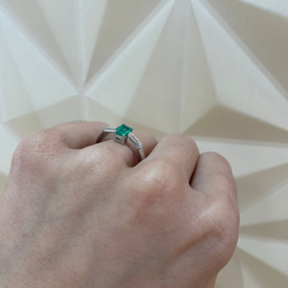 Anillo Esmeralda Electra 0.60 - Anéis esmeralda