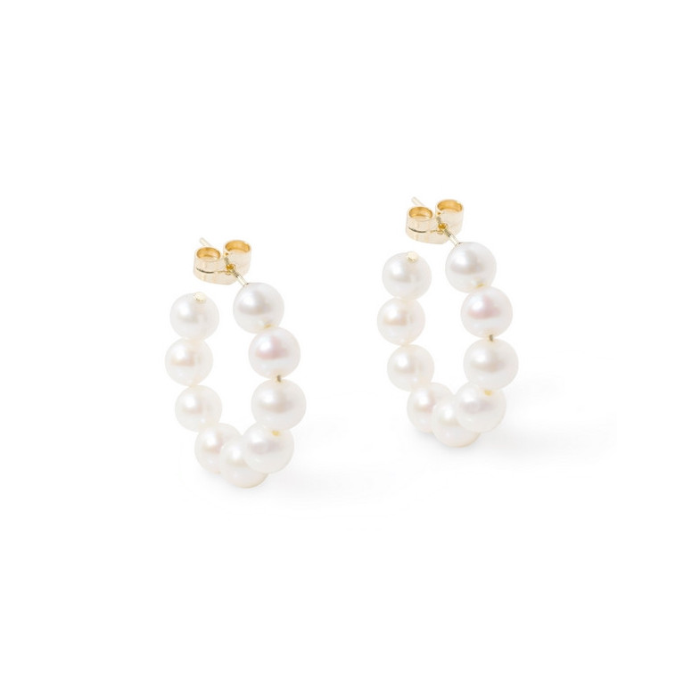 Pendientes Perlas Hoop - Pendientes de Perlas