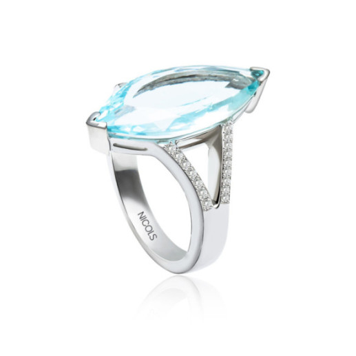 Aquamarine Ring MARQUISE - Rings other precious stones