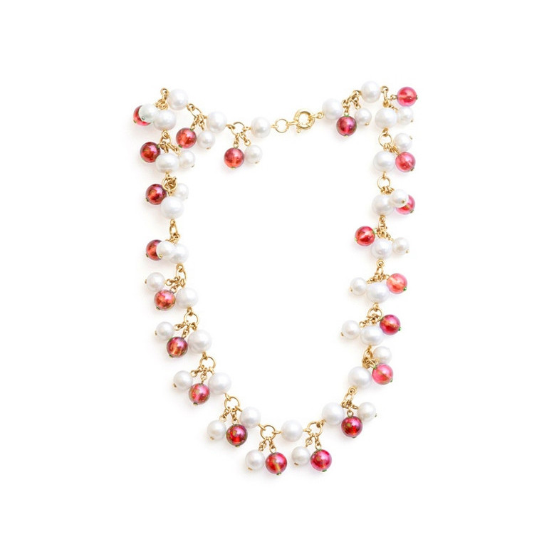 Collana Perle Lady - Collane in pietra rossa