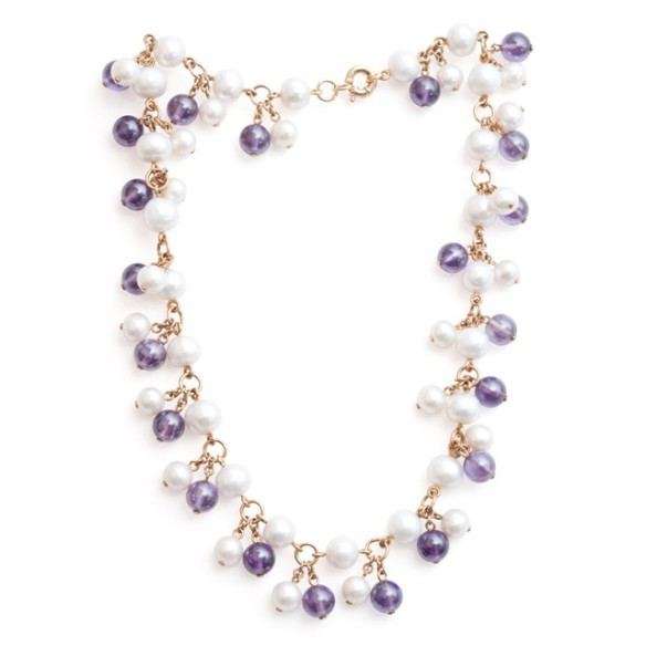 Collar Perlas Y Amatistas Pearls Lady - Collares Otras Piedras de Colores