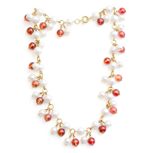 Collar Perlas Y Cuarzo Pearls Lady - Colliers en pierre rouges