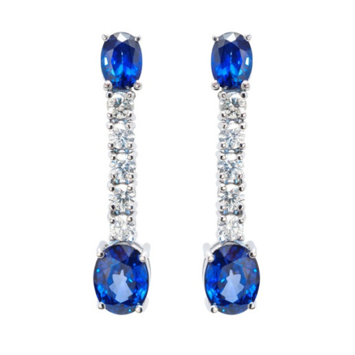 Saphir und Diamant Ohrringe blaues Blut - Hoher Schmuck