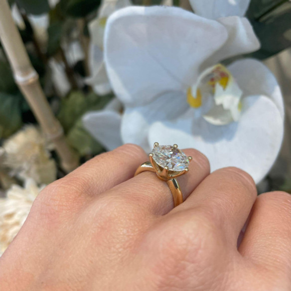 Anillo Diamante Cuatro quilates y medio Solitario Charlotte Oro amarillo - Hoher Schmuck