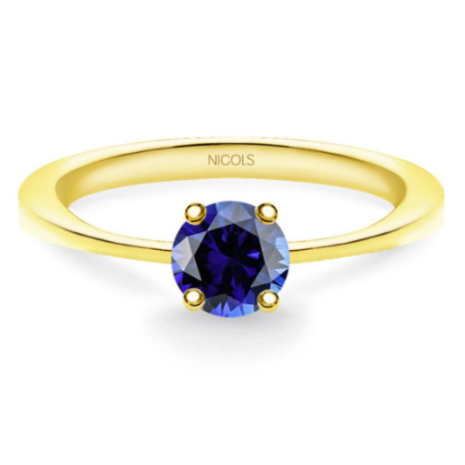 Isabella Sapphire Solitaire Ring 0.50ct Yellow Gold - Sapphire rings