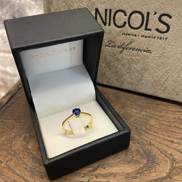 Isabella Sapphire Solitaire Ring 0.50ct Yellow Gold - Sapphire rings