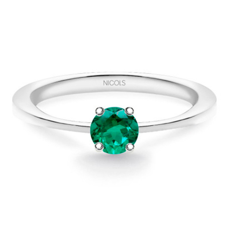 Anillo Solitario Esmeralda Isabella 0.20Ct - LES ANNEAUX