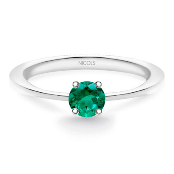 Anillo Solitario Esmeralda Isabella 0.20Ct - LES ANNEAUX