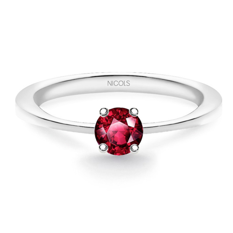 Anello solitario Isabella con rubino da 0,20 ct - Anelli di rubino