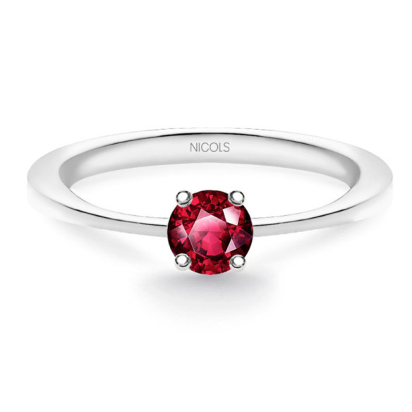 Anello solitario Isabella con rubino da 0,20 ct - Anelli di rubino