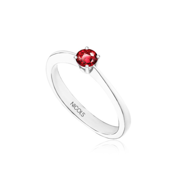 Anello solitario Isabella con rubino da 0,20 ct - Anelli di rubino