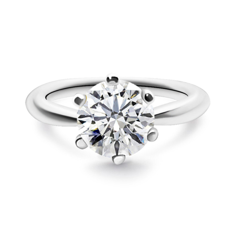 Anillo Diamante Tres Quilates Alexia Oro Blanco - Anneaux de diamant majeur 2 ct