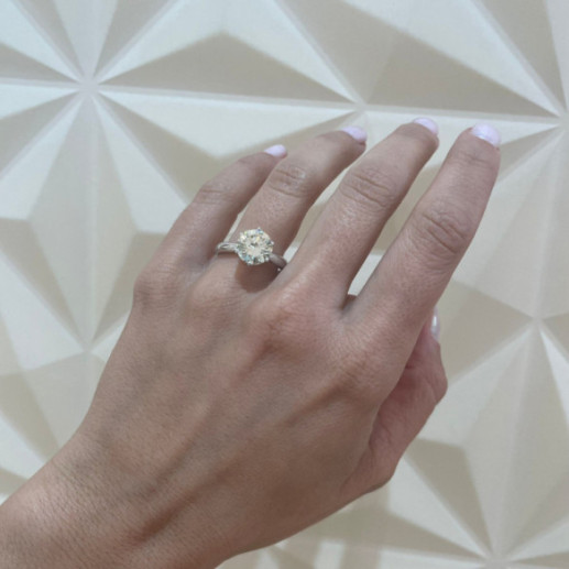 Alexia Three Carat Diamond Ring White Gold - Diamond Rings Major 2 CT 2