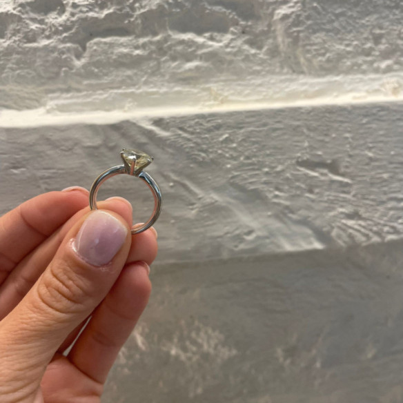 Anillo Diamante Tres Quilates Alexia Oro Blanco - Anneaux de diamant majeur 2 ct