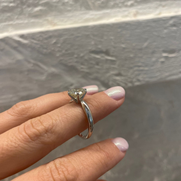Anillo Diamante Tres Quilates Alexia Oro Blanco - Anneaux de diamant majeur 2 ct