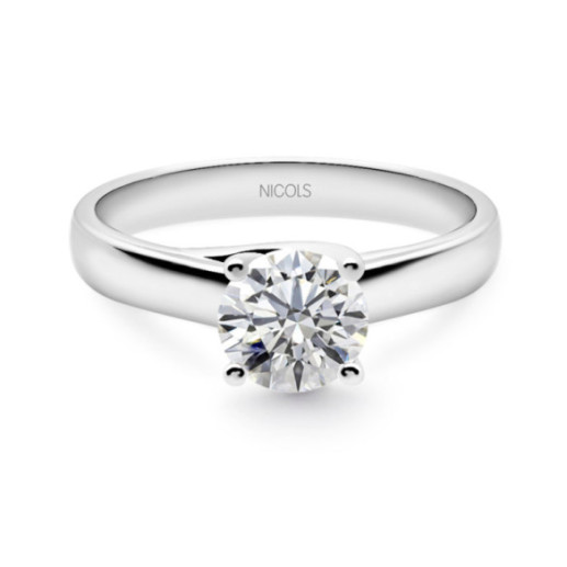 Anillo Compromiso Megan Oro Blanco Diamante 1.15Ct - Talla Brillante