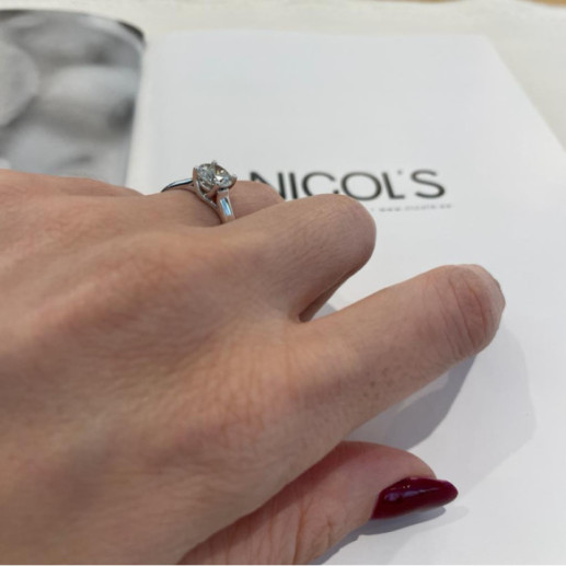 Anillo Compromiso Megan Oro Blanco Diamante 1.15Ct - Talla Brillante 2