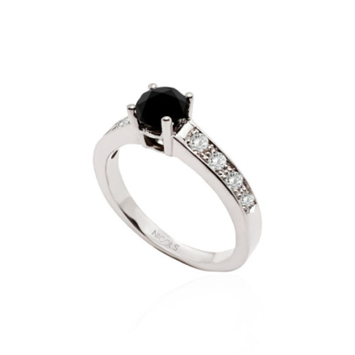 Anillo Diamante Negro Amelie Noir 0.65Ct - ANILLOS