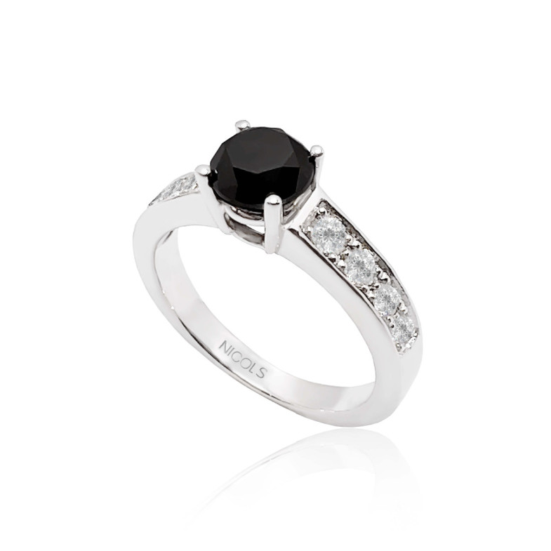 Black Diamond Ring 0.44ct AMELIE NOIR - anniversary