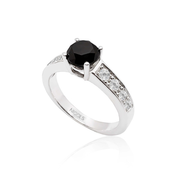 Anillo Diamante Negro Amelie Noir 1.15 Ct - jahrestag