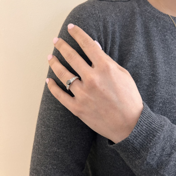 Anillo Diamante Negro Amelie Noir 1.15 Ct - anniversaire