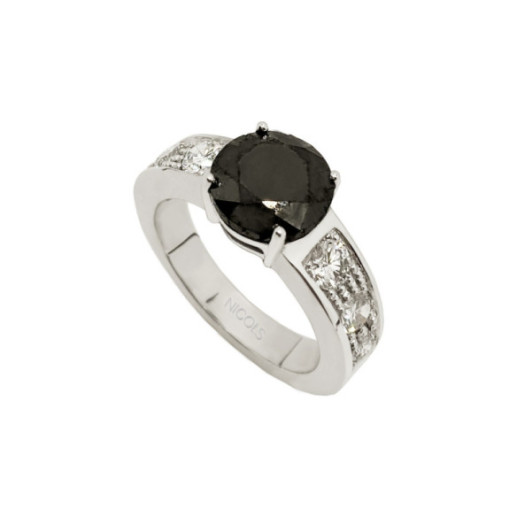 Anillo Diamante Negro Amelie - Bijoux élevés