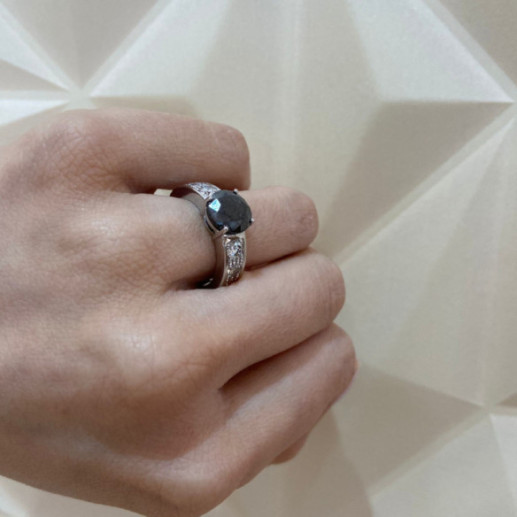 AMELIE Black Diamond Ring - High jewelry 2