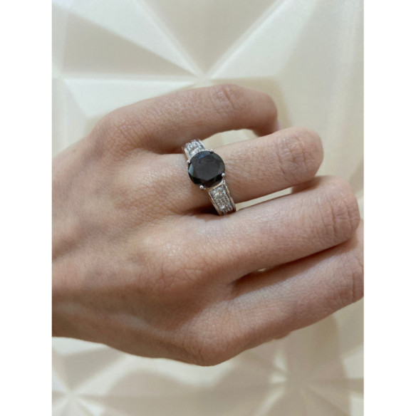 Anillo Diamante Negro Amelie - Alta Joyería